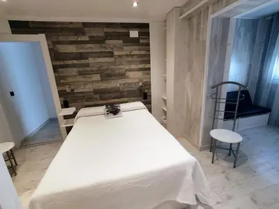 Cama o camas de una habitación en Alojamiento Txokoto