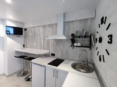 Una cocina o zona de cocina en Alojamiento Txokoto