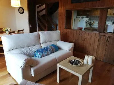 Zona de estar de Coqueto Apartamento Dúplex en Roda de Isábena