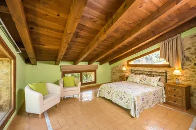 Cama o camas de una habitación en Mas De Rogelio