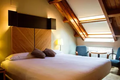 Cama o camas de una habitación en Silken Ordesa