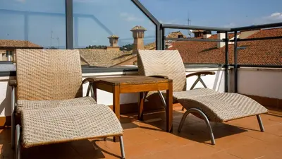 Un balcón o terraza de Gran Hotel Ciudad de Barbastro