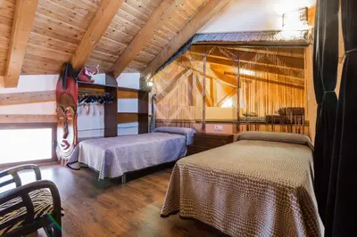 Cama o camas de una habitación en Mundobriga