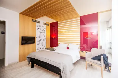 Cama o camas de una habitación en Hotel Ibis Styles La Rioja Arnedo