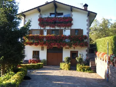 Jardín al aire libre en Apartamento Rural Oizalde