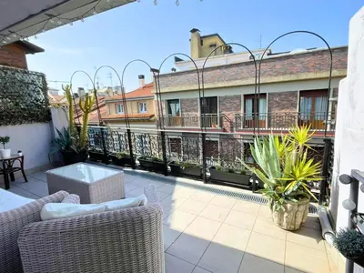 Un balcón o terraza de TOP APARTMENT ÁTICO con TERRAZA con vistas al ENCIERRO SAN FERMÍN