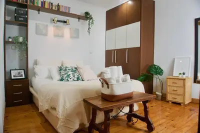 Cama o camas de una habitación en TOP APARTMENT ÁTICO con TERRAZA con vistas al ENCIERRO SAN FERMÍN