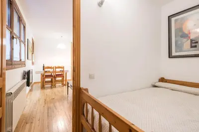 Cama o camas de una habitación en Apartamento La Benasquita