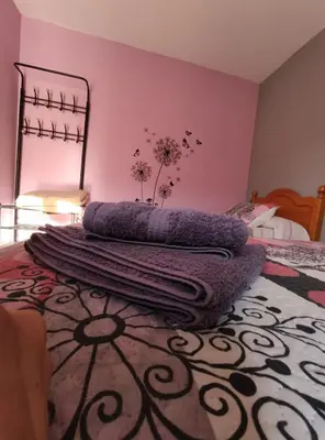 Cama o camas de una habitación en Hostal El Bodegon