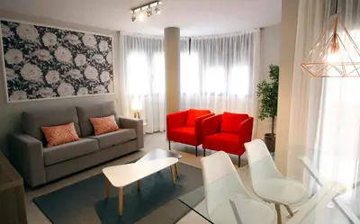Zona de estar de Apartamentos Real Lleida