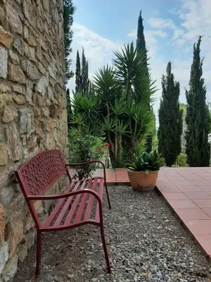 Jardín al aire libre en Villa Claudine
