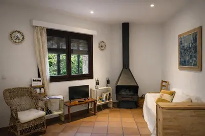 Zona de estar de Casa amb llar de foc - Casa Anina
