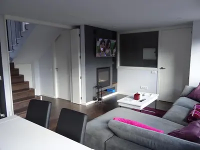Una televisión o centro de entretenimiento en Casa Migalet