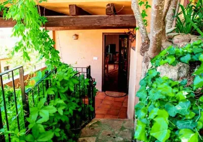 Jardín al aire libre en Apartament amb vistes al castell - Cal Martí