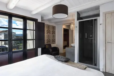 Cama o camas de una habitación en Casas Pirineos