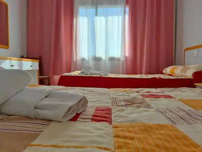 Cama o camas de una habitación en Hostal Restaurante Venta del Barro