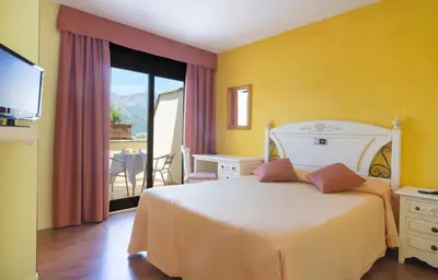 Cama o camas de una habitación en Hotel Restaurant Cal Petit