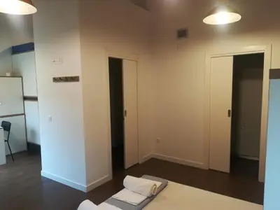 Cama o camas de una habitación en Agora Hostel