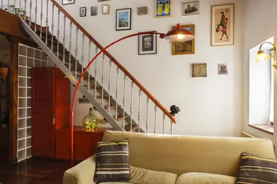 Zona de estar de Acogedor apartamento rural para escapada tranquila