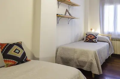 Cama o camas de una habitación en Acogedor apartamento rural para escapada tranquila