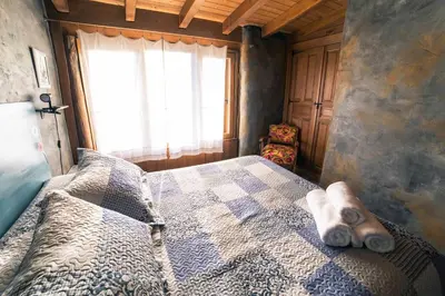 Cama o camas de una habitación en Casa Rural El Huerto de la Fragua