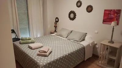 Cama o camas de una habitación en 18 Torres El Pilar
