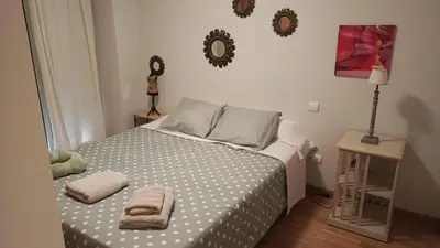 Cama o camas de una habitación en 18 Torres El Pilar
