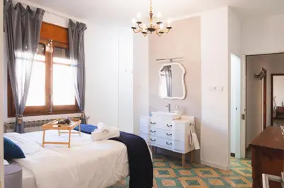 Cama o camas de una habitación en Casa Arbós Casa rural a Arbeca, les Garrigues