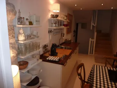 Una cocina o zona de cocina en Casita Blanca