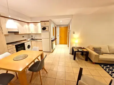 Una cocina o zona de cocina en Sierco Apartamentos Ainsa