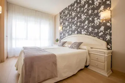 Cama o camas de una habitación en Hotel Ciudad De Calahorra