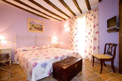 Cama o camas de una habitación en Hotel Rural El Pilaret