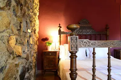Cama o camas de una habitación en Les Velles Escoles