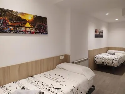Cama o camas de una habitación en Welcoming Apart Old Town