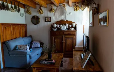 Zona de estar de casa rural Dera Hont