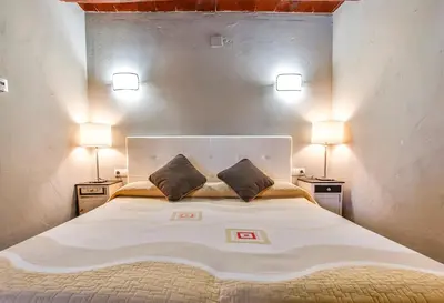 Cama o camas de una habitación en Fonda La Grancha