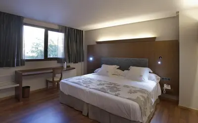 Cama o camas de una habitación en Hotel Sancho Abarca Petit SPA