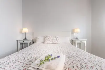 Cama o camas de una habitación en Apartamento Pirineo Aragonés