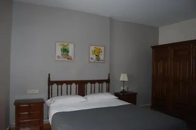 Cama o camas de una habitación en Pension Casa Vicenta