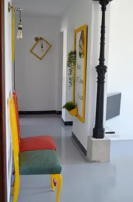 Una televisión o centro de entretenimiento en Ohana Apartamento Rural