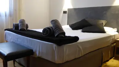 Cama o camas de una habitación en Parc Apartaments