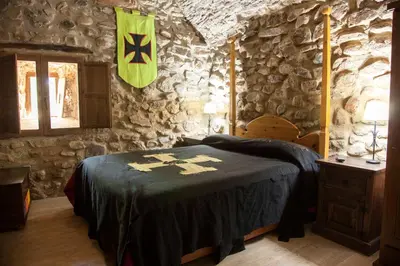 Cama o camas de una habitación en Castillo de Añón de Moncayo