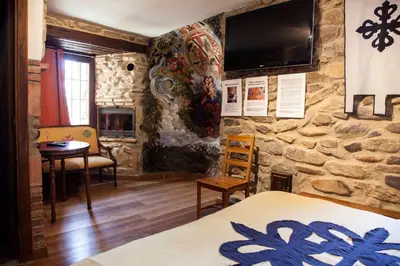 Una televisión o centro de entretenimiento en Castillo de Añón de Moncayo