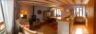 Zona de estar de Casa Mingot SXVI Anciles Benasque
