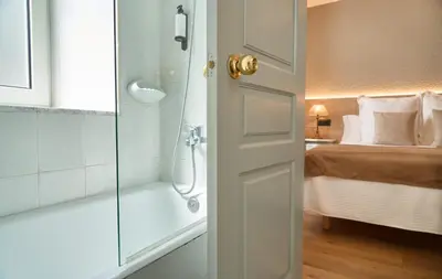 Cama o camas de una habitación en Hotel Anglada