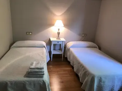 Cama o camas de una habitación en Apartamento Balcon De Jaca I