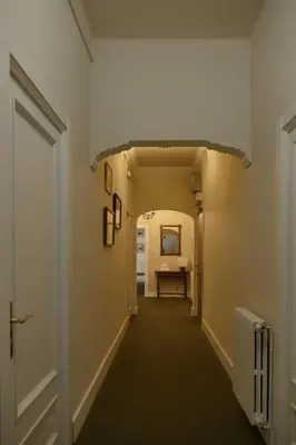 Cama o camas de una habitación en Hostal Canigó