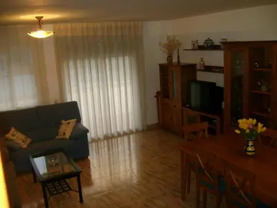 Una televisión o centro de entretenimiento en Apartamentos Pirineos Ordesa