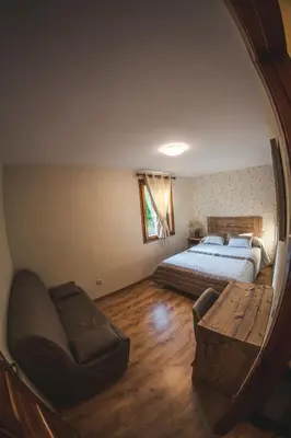 Cama o camas de una habitación en La Borda de Garbi