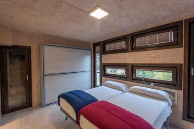 Cama o camas de una habitación en Hostería de Curtidores